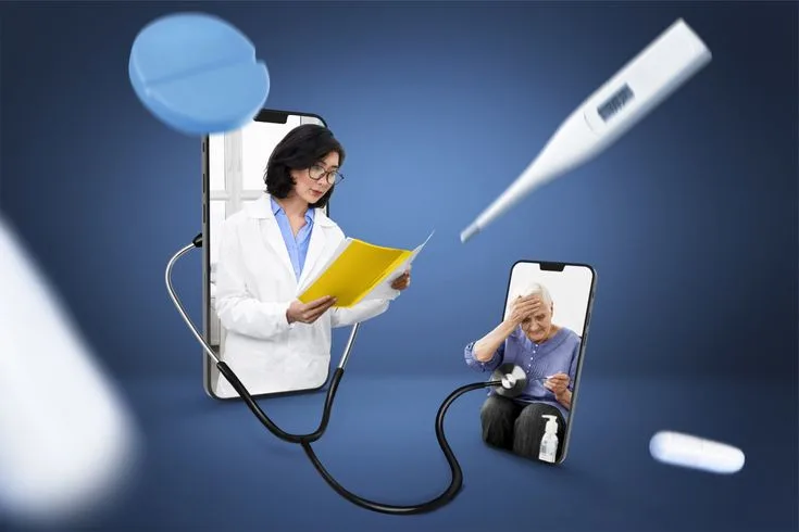 Patient attending virtual doctor appointment
